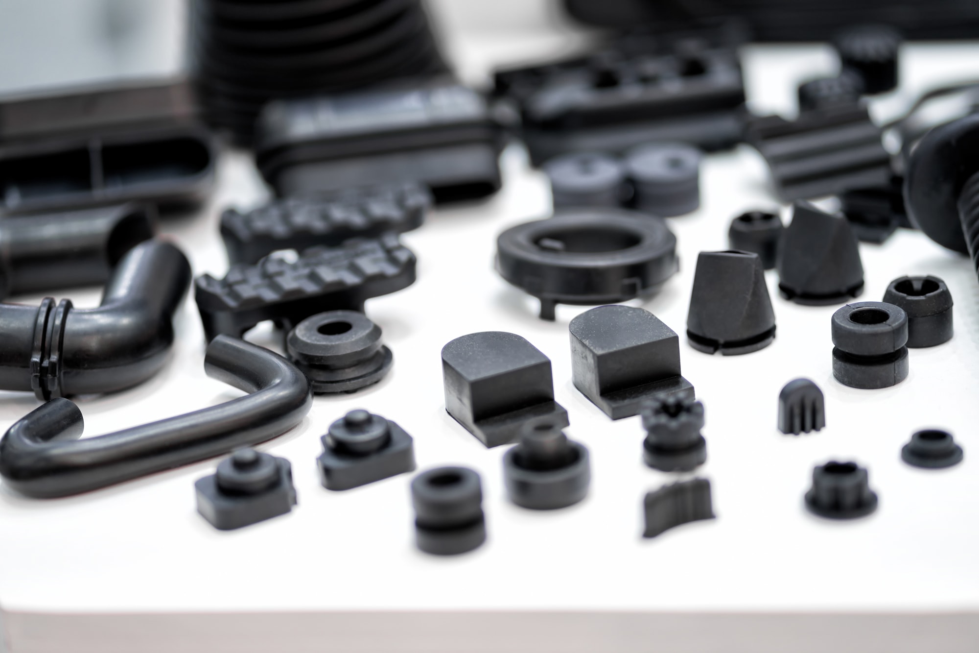 A range of plastic moulded parts